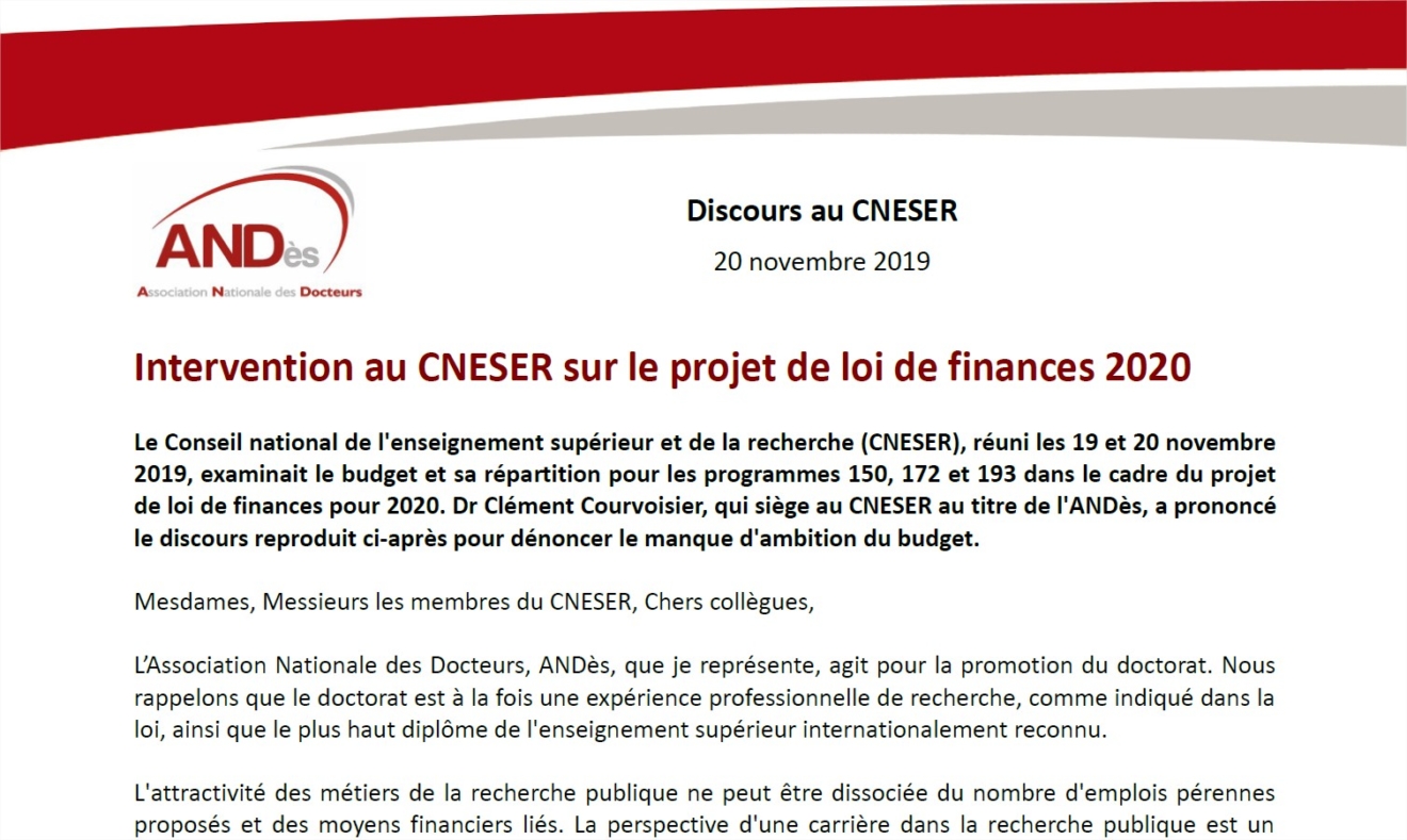 2019-11-20-Discours-CNESER-ANDès-PLF-2020